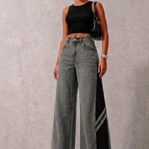 Noir Wide Leg Denim